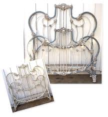 Modern design with victorian style finial detailing. Antique Iron Beds Victorian Vintage Bed Frames Cathouse Beds