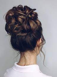 Pin On 90s Fashion High Bun Hairstyles Wedding Bun Hairstyles Curly Bun Hairstyles