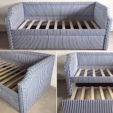 You might also like this photos. Custom Upholstered Daybed W Notched Arms Inset Piping Rolling Trundle Com Upholstered Daybed Diy Daybed Murphy Bed Plans
