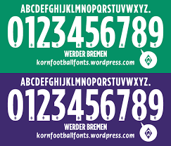 Sv werder bremen has the much more attractive 512×512 kits for the 2021 season. Werder Bremen 16 17 Vector Font Kornfootballfonts