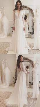 Long Sleeve Wedding Dress Chiffon Lace Vneck Wedding Dress Lace Vneck Wedding Dress Chiffon Wedding Dresses Lace Long Sleeve Wedding Dress Simple