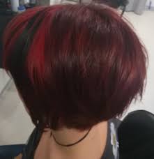 Maybe you would like to learn more about one of these? Coiffure Sonia Rouge Profond Avec Meches Rouge Vif Et Noire Facebook