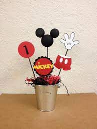 Mickey Mouse Centerpieces Set Of 4 Mickey Baby Shower Etsy