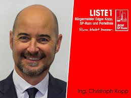 Bürgermeister Edgar Kopp, SP-Rum und Parteifreie