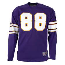 Nfl minnesota vikings (kirk cousins) men's game football jersey. Minnesota Vikings 1969 Football Jersey Ebbets Field Flannels