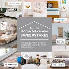 Win A Home Makeover Over 3 500 In Product Win A House Sweepstakes Budget Remodel