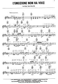 L Emozione Non Ha Voce In 2020 Piano Music Sheet Music Love Songs