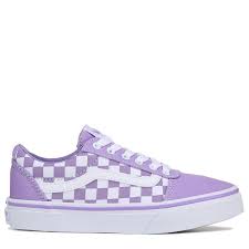 Vans Kids Ward Sneaker Pre Grade School Shoes Checkerboard Purple Kid Shoes Purple Shoes Vans Kids