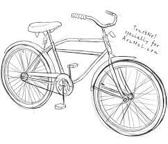 You should not be able to draw another tire between these two. How To Draw A Bike Step By Step Bike Drawing Bicycle Sketch How To Draw A Bike