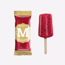 Download Packreate Strawberry Ice Cream Bar Popsicle Psd Mock Up