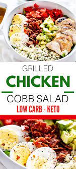 Low Carb Cobb Salad Keto Keto Gluten Free Kicking Carbs Recipe In 2020 Keto Recipes Dinner Low Carb Salad Summer Recipes Dinner