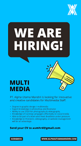 Loker terbaru pt pos indonesia untuk sma smk tahun 2019. Lowongan Kerja Multimedia Pt Alpha Utama Mandiri