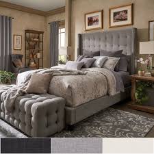With shapes, sizes, colors and fabric is entirely at your discretion, you can create a new look that you will love. Marion Nailhead Wingback Tufted Tall Headboard Platform Bed By Inspire Q Bold On Sale Overstock 19511257