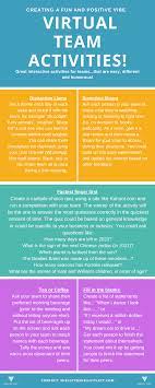 Virtual Team Activities Work Team Building Activities Team Activities Work Team Building