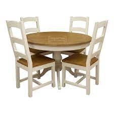Jig for creating a circle. Himalaya Reclaimed Painted White Round Kitchen Table And Chairs 100 Reclaimed Rustic Shabby Chic Tables Fsc Certified
