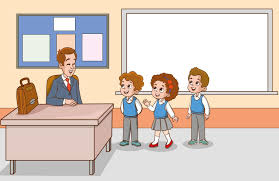professor e alunos estão falando dentro a sala de aula. primário escola  crianças 67235195 Vetor no Vecteezy
