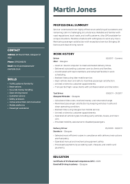 These outside sales cv examples show how: Professional Delivery Driver Cv Examples Myperfectcv