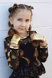 Rockstar party hair tutorial for medium long hair coiffure facile a faire soi meme cheveux mi long. Amazon Com Metallic Gold Kids Fingerless Gloves Hipster Trendy Urban Street Fashion Unisex Boys Girls Handmade