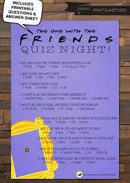 The ultimate friends trivia quiz. Create Custom Trivia Game Printable Party Quiz By Printgumstudio Fiverr