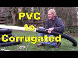 Thought i might share this with youtubefor those of you who have a problem with a section of drain pipe and want to join it back together, this is prob the e. How To Connect Pvc To Corrugated Pipe Youtube