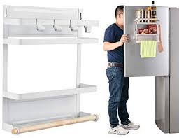 Use these wonderful covered paper towel holder available on alibaba.com to equip your bathroom or kitchen. Amazon Com Kitchen Rack Magnetic Refrigerator Storage Organizer With 4 Removable Hook Fridge Holder Strong Magnet Refrigerator Storage Storage Kitchen Rack