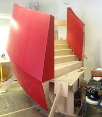 Equipamiento • equipment • equipement. Project With A Twist Fabricator Conquers Complex Commercial Construction Of Solid Surface Stairway