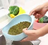 Amazon.com: Rice Sieve Plastic Colander Kitchen Drain Basket ...
