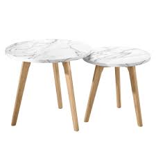 Vasagle table basse ronde, table de salon style industriel, cadre métallique durable pour salon chambre, marron rustique lct88x. Table Basse Ronde Brenna Lot De 2 Commandez Les Tables Basses Rondes Brenna Lot De 2 Rdv Deco
