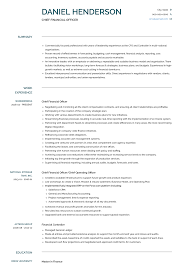 Chief financial officer (cfo) resume examples (20+ tips) chief financial officer (cfo) resume examples (20+ tips) you've got broad industry knowledge and you see the big money picture like no one else. Chief Financial Officer Resume Examples Sablon