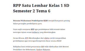 Semoga perangkat pembelajaran rpp 1 lembar prakarya kelas xii sma lengkap semester 1 dan semester 2 yang telah saya bagikan tersebut dapat bermanfaat sehingga mempermudah guru. Rpp Satu Lembar Kelas 1 Sd Semester 2 Tema 6 Mitra Kuliah