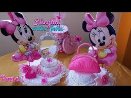 Quiero prepararle la mesa dulce infantil con el motivo de minnie. Como Hacer Centros De Mesa De Minnie Bebe Para Decoracion De Fiesta De Ninas Youtube