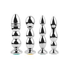 TLXT Big Size Jewel Metal Anal Beads Anal Plug