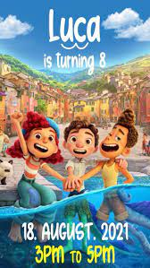 Luca Video Invitation Video In 2021 Disney Digital Invitations Birthday Party