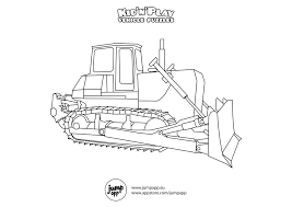To print the coloring page: Bulldozer Monster Truck Coloring Pages