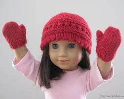 Pattern Easy Doll Mittens Knitting Doll Clothes American Girl Knitted Wit
