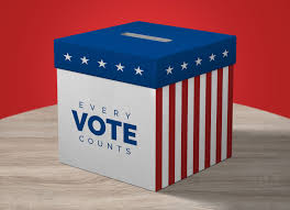 Realistic illustration of election box mockup for on transparent background. Free Ballot Box Mockup Psd Good Mockups