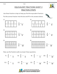 Grade 5 math worksheets on equivalent fractions. Equivalent Fractions Worksheet