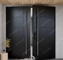China Top Manufacturer Custom Heavy-Duty Cast Aluminum Double Entrance Door  for Residential & Commercial Use