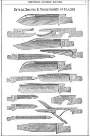 knife blade chart thread chart of knife patterns knife