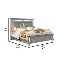 An updated take on a sheltering wingback, our harper upholstered tufted tall bed with footboard with deep button tufting creates a cozy backdrop for layered bedding and pillows. California King Bed With Mirror Paneled Headboard And Footboard Silver Overstock 31131516