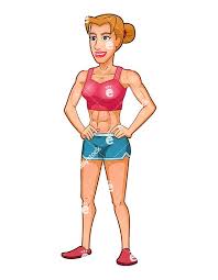 Maybe you would like to learn more about one of these? Fitness Woman Showing Off Muscular Body Cartoon Clipart Friendlystock Fit Women Cartoon Clip Art Women