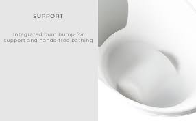 Amazon Com Beaba By Shnuggle Baby Bath Tub With Bum Bump Support And Cozy Foam Back Rest Includes Handy Plug 0 12 Months Grey Baby