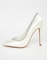 Chaussures de mariage à semelles compensées. Asos Design Phoenix Escarpins De Mariage A Talon Haut Ivoire Asos