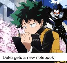 There are 517 manga notebook for sale on etsy, and they cost us$ 14.44 on average. Deku Gets A New Notebook Ifunny Anime Hero Anime Crossover