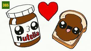 Image Kawai D Un Pot De Nutella Et D Une Tartine Chocolatee Qui S Aiment Dessin Kawaii Griffonnages Kawaii Dessins Simples Mignons