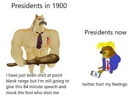 Share the best gifs now >>>. Presidents Then And Now Swole Doge Vs Cheems Know Your Meme