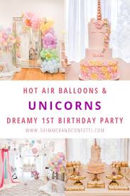 Unicorn Birthday Party Game Ideas Dreamy Pastel Unicorn And Hot Air Balloon Party Girl Birthday Decorations Easy Birthday Party Games First Birthday Cakes