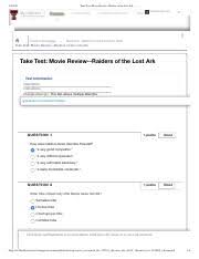 · 2 in what year did the movie take place? Quiz Raiders Of The Lost Ark Pdf Take Test Quiz Raiders Of The Lost Ark U2013 Spring 2020 My Institution Courses Community Content Collection Services Course Hero