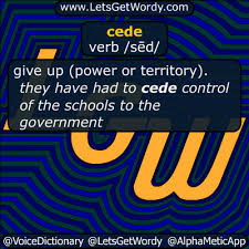 Cede 03 16 2016 Gfx Definition Of The Day Definitions Day Dictionary