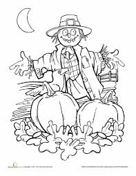Autumn Scarecrow Worksheet Education Com Fall Coloring Pages Halloween Coloring Pages Coloring Pages
